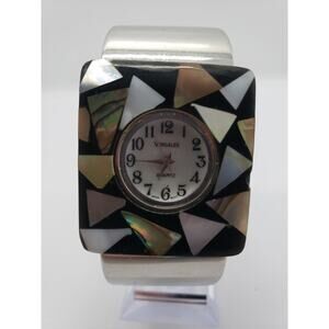 Versales women's watch. Unique square face with colored stones.